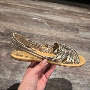 L.L Bean metallic leather sandals